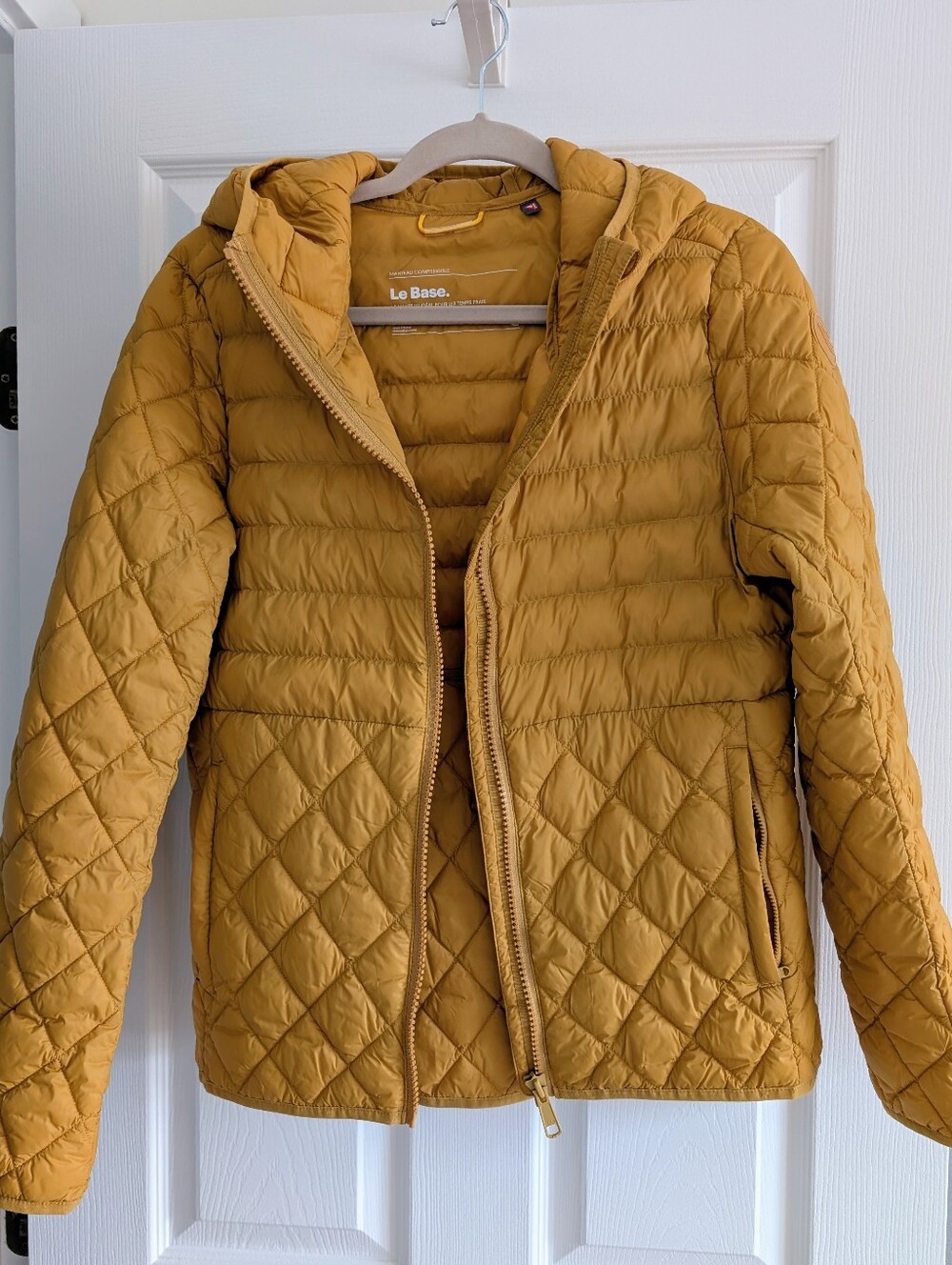 Lole Quilted Hooded Jacket - Mustard Yellow